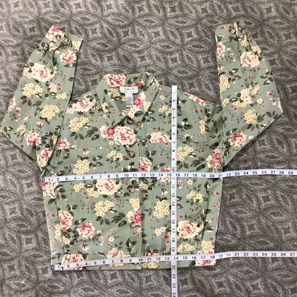 TALBOTS Floral Linen Jacket 6 - Picture 8 of 10